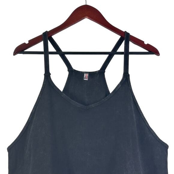 New Free People FP Movement Hot Shot Mini Dress in Black Washed - Picture 6 of 9